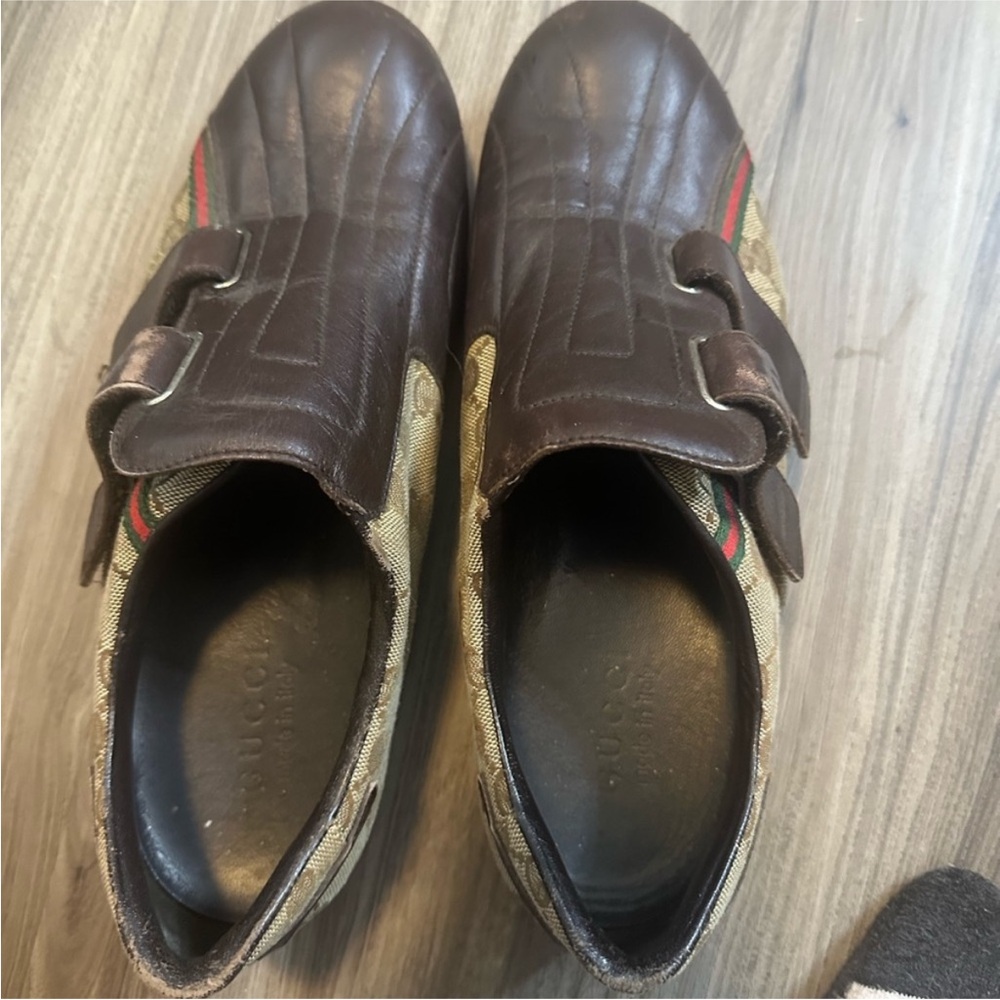 Gucci Brown and Tan Monogram Sneakers - Picture 9 of 9
